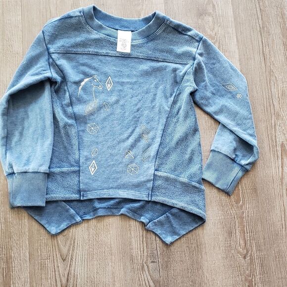 Disney Frozen distressed blue sweat set size 7/8 NWNT - Picture 2 of 9
